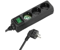 Vivanco extension cord 3 sockets 1.4m, juodas