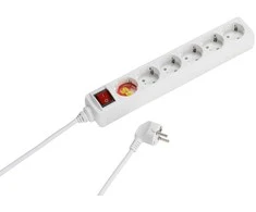 Vivanco extension cord 6 sockets 1.4m, baltas