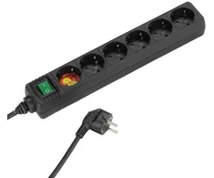 Vivanco extension cord 6 sockets 1.4m, juodas
