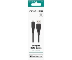 Vivanco kabelis USB - Lightning 1,5 m, juodas (61688)