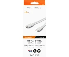 Vivanco kabelis USB-C – USB-C 2m EMark (45354)