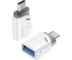 XO adapter NB256B OTG USB - USB-C baltas