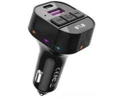 XO FM moduliatorius BCC17 Bluetooth MP3 automobilinis įkroviklis 30W juodos spalvos