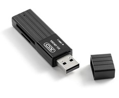 XO atminties kortelių skaitytuvas DK05A 2in1 USB 2.0, juodas