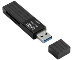 XO memory card reader DK05B 2in1 USB 3.0, juodas