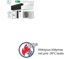 DAIKIN šilumos siurblys Emura Nordic 3.0/3.2 kW, FTXTJ30AB-RXTJ30A (juoda)
