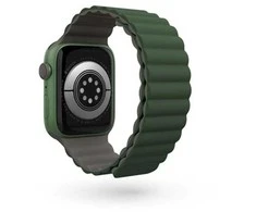 Epico magnetinis dirželis Apple Watch 42/44/45/49 mm - pilka/žalia (63418101900001) (Atnaujinta)