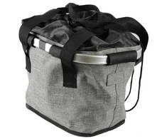 K2 2K SHOPPER HT-416 aliuminio priekinis dviračio krepšelis – pilkas – juodas (WYP001735) (Atnaujinta)