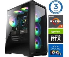 Stacionarus kompiuteris INTOP AQUA Ryzen 7 8700F 16GB DDR5 2TB SSD M.2 NVME RTX5060Ti 16GB no-OS (RW58488NS)