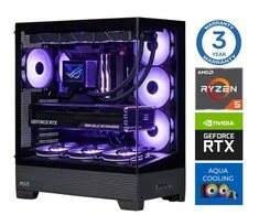 Stacionarus kompiuteris INTOP AQUA Ryzen 5 9600X 64GB DDR5 1TB SSD M.2 NVME+4TB RTX5070Ti 16GB no-OS (RW74520NS) (Atnaujinta)