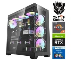 Stacionarus kompiuteris INTOP AQUA Ryzen 9 9900x 64GB DDR5 1TB SSD M.2 NVME+4TB RTX5080 16GB WIN11 (RW80087WH) (Atnaujinta)