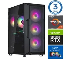 Stacionarus kompiuteris INTOP AQUA Ryzen 7 7700X 16GB DDR5 500SSD M.2 NVME+4TB RTX5050 8GB no-OS (RW77616NS) (Atnaujinta)