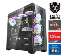 Stacionarus kompiuteris INTOP AQUA Ryzen 5 7500X3D 32GB DDR5 1TB SSD M.2 NVME RX9060XT 16GB no-OS (RW92359NS) (Atnaujinta)
