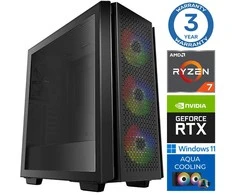 Stacionarus kompiuteris INTOP AQUA Ryzen 7 7700X 32GB DDR5 2TB SSD M.2 NVME RTX3050 6GB WIN11Pro (RW35320)