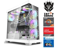 Stacionarus kompiuteris INTOP AQUA Ryzen 7 7700X 32GB DDR5 1TB SSD M.2 NVME RX9060XT 16GB WIN11 (RW90880WH) (Atnaujinta)