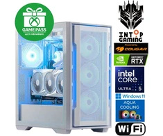 Stacionarus kompiuteris INTOP AQUA Ultra 5 225F 16GB 1TB SSD RTX5060Ti 8GB WiFi WIN11 POWERED BY COUGAR (RW87173WH) (Atnaujinta)