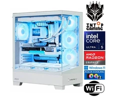 Stacionarus kompiuteris INTOP AQUA Ultra 5 245KF 16GB DDR5 1TB SSD M.2 NVME+2TB RX9060XT 16GB WiFi WIN11 (RW92832WH) (Atnaujinta)