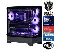 Stacionarus kompiuteris INTOP AQUA Ultra 7 265KF 16GB DDR5 1TB SSD M.2 NVME+2TB RX9060XT 16GB WiFi WIN11Pro (RW92613) (Atnaujinta)