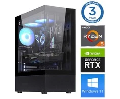 Stacionarus kompiuteris INTOP Ryzen 5 5500 16GB 1TB SSD M.2 NVME+4TB RTX3050 6GB WIN11 (RW73582WH) (Atnaujinta)