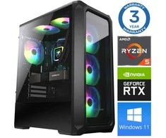Stacionarus kompiuteris INTOP Ryzen 5 5500 32GB 1TB SSD M.2 NVME+4TB RTX3050 6GB WIN11 (RW72099WH) (Atnaujinta)