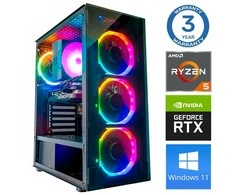 Stacionarus kompiuteris INTOP Ryzen 5 5500 32GB 1TB SSD M.2 NVME+4TB RTX5070 12GB WIN11Pro (RW74071) (Atnaujinta)