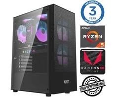 Stacionarus kompiuteris INTOP Ryzen 5 5600GT 8GB 250SSD M.2 NVME+4TB Radeon RX Vega 7 no-OS (RW72154NS) (Atnaujinta)