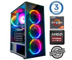 Stacionarus kompiuteris INTOP Ryzen 5 5600X 16GB 1TB SSD M.2 NVME+2TB RX6600 8GB no-OS (RW65273NS)
