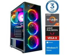 Stacionarus kompiuteris INTOP Ryzen 7 5700G 8GB 1TB SSD M.2 NVME Radeon RX Vega 8 WIN11 (RW49350WH)
