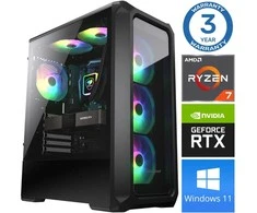 Stacionarus kompiuteris INTOP Ryzen 7 5700X 32GB 500SSD M.2 NVME RTX3050 6GB WIN11 (RW39812WH)
