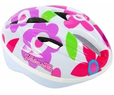 Vaikiškas dviratininko šalmas Volare Deluxe Baltas Flowers - 51-55 cm 85794 (936) (Atnaujinta)