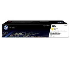 Hewlett Packard (HP) HP 117A geltona lazerinio spausdintuvo tonerio kasetė, 700 puslapių, skirta HP spalvotam lazeriniam spausdintuvui 150, 178, 179