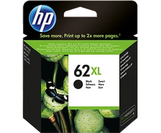 Hewlett Packard (HP) HP 62XL ink cartridge, juodas
