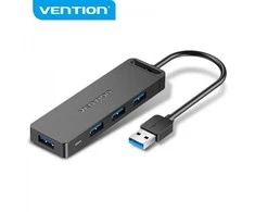 Vention USB2.0 to USB2.0 x 4 Hub su maitinimo šaltiniu Juodas 0,15m