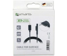 Kabelis USB 4smarts USB-C - Surface Pro 1 m Juodas (468683)
