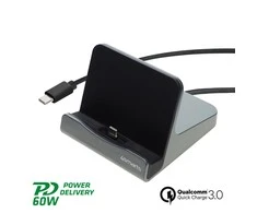 4smarts docking station planšetiniams kompiuteriams VoltDock USB-C 60W Gunmetal 462261