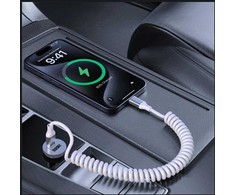 Kabelis 4smarts spiralinis USB-C į USB-C 240W baltos spalvos