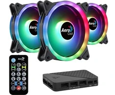 Kompiuterio Ventiliatoriai - Aerocool Duo12pro 3x12cm ARGB, Juoda