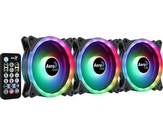 Kompiuterio Ventiliatoriai - Aerocool Duo12pro 3x12cm ARGB, Juoda