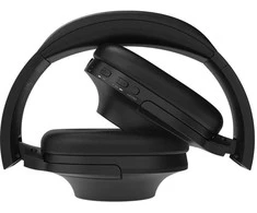AWA Aiwa HST-220BT Ausinės be mikrofono ir ausinės su mikrofonu Laisvų rankų įranga Vielinis ir Bevielis Su lankeliu Skambučiai / muzika C tipo USB Bluetooth Juoda