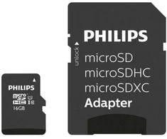 „Philips Micro SDHC“ 16 GB, 10 klasės, UHS-I U1, su adapteriu