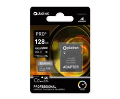Atminties kortelė Atminties korta Platinet MicroSD 128GB (class10 UHS-III 90MB/S) + SD Adapteris