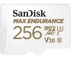 SanDisk MAX ENDURANCE Micro SDXC atminties kortelė 256GB + SD adapteris