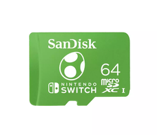 Atminties kortelė SanDisk Nintendo Micro SDXC UHS-I kortelė, skirta Nintendo Switch, Yoshi Edition- 64GB, Iki 100MB/s skaitymo; iki 90MB/s rašyti