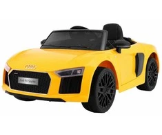 Ramiz Elektromobilis Audi R8 Spyder, geltonas