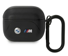 Apple AirPods 3 BMW Leather Curved Line (BMA322PVTK) ausinių dėklas juodos spalvos