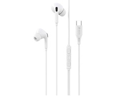 Devia laidinės ausinės Kintone A2 Digital USB-C baltos spalvos