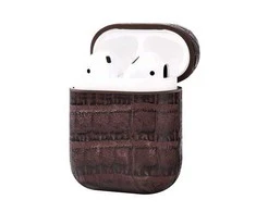 Devia Devia Lux Series Eco Leather Look Magnetic Carabiner dėklas Apple AirPods 1st Generation