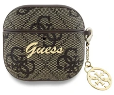 GUESS dėklas skirtas APPLE AirPods 4 GUA4G4GSMW (PU 4G W / Charm) rudos spalvos