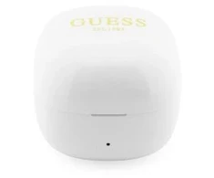 Guess Mini Classic Logo OWS belaidės ausinės baltos spalvos
