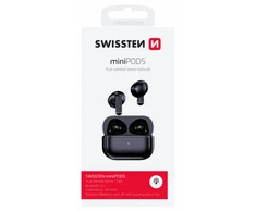 Ausinės Swissten TWS Minipods Juoda